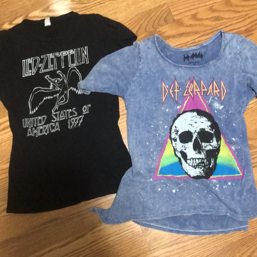 2 vintage 80’s band shirts